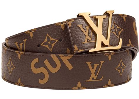 supreme louis vuitton belt brown|louis vuitton supreme belt real.